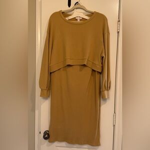 Isabel Maternity Ribbed Layered Sweater Set